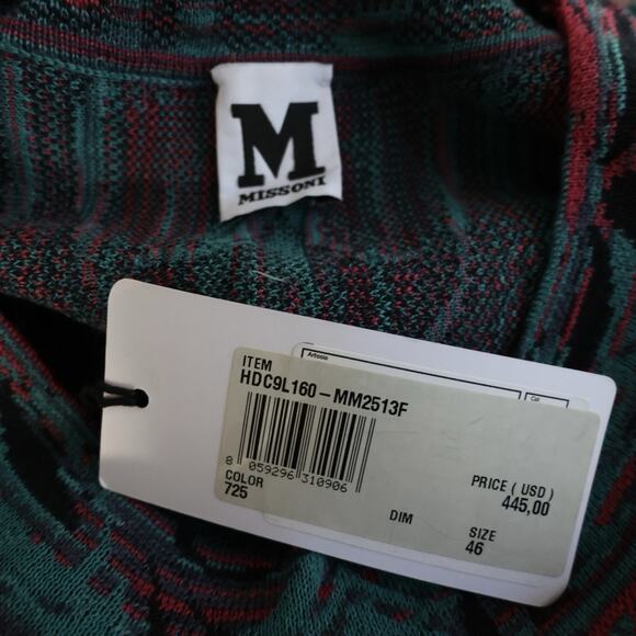 M Missoni Sleeveless Knit Multicolor Wool Blend Top Size 46 - Picture 10 of 16